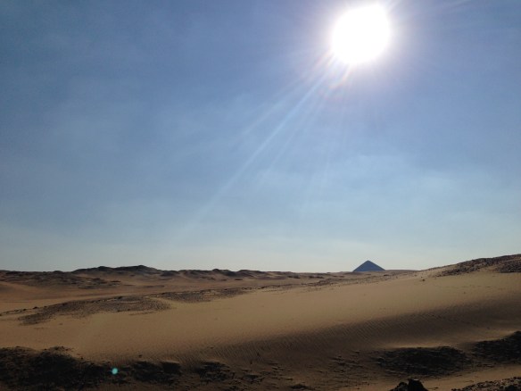 Sun over Dashour's Bent Pyramid.
